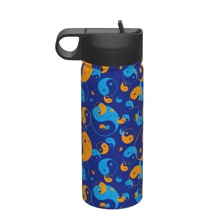 

Goofa Colorful Yin Yang for Insulated Kettle 18oz Water Bottle Insulated Tumbler with Handle & Flip Straw - Fits in Cup Holder Leak Resistant Tumbler