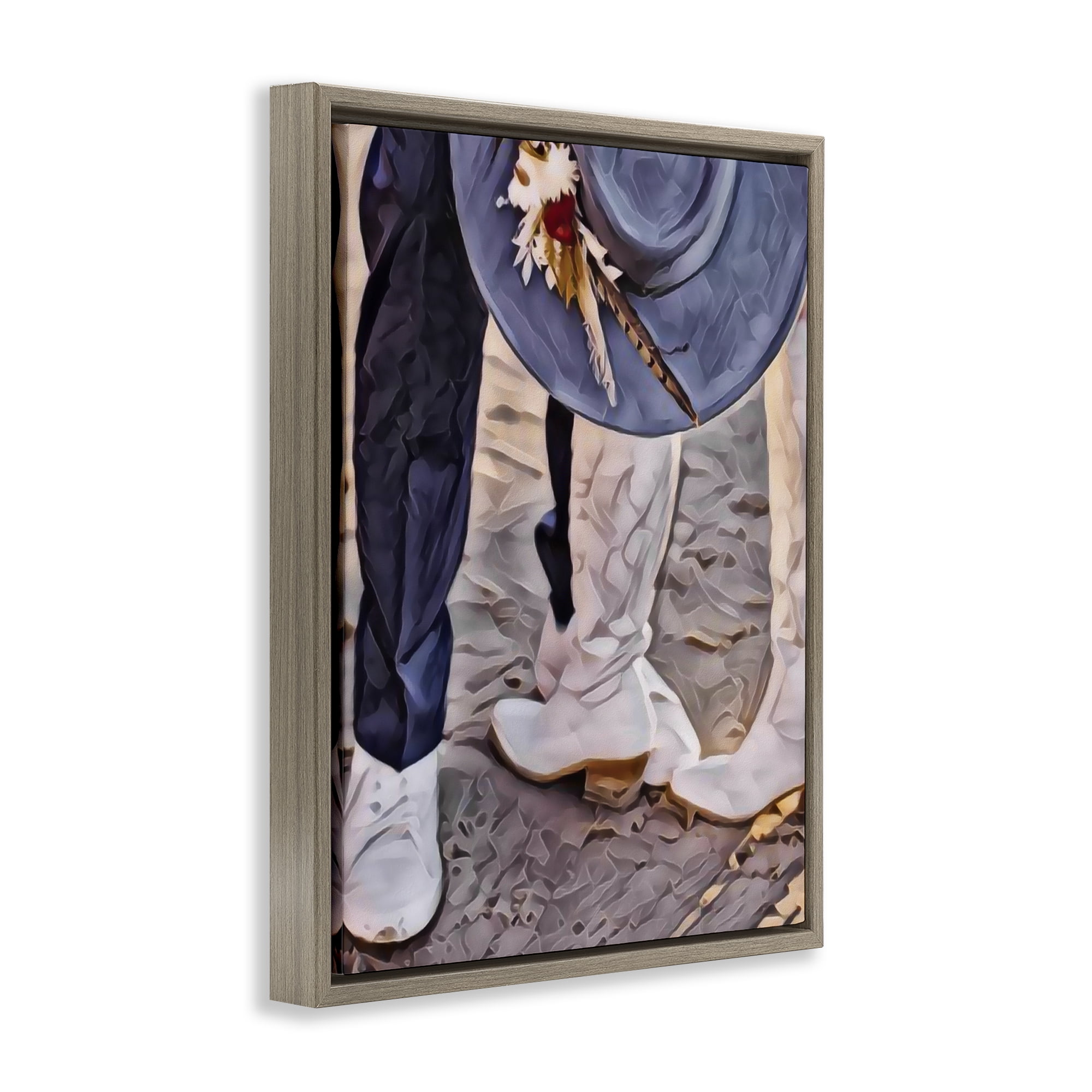 Elope In The Desert Brown Framed Floater Canvas Wall Art, design by Jesse Keith