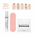 thumbnail image 6 of Salon Perfect Artificial Fake Press On Nails, 308 Viral Nail Edit, Gold Cosmic, Medium Almond, File, Glue, and Prep Pad Included, 30 Nails, 6 of 8