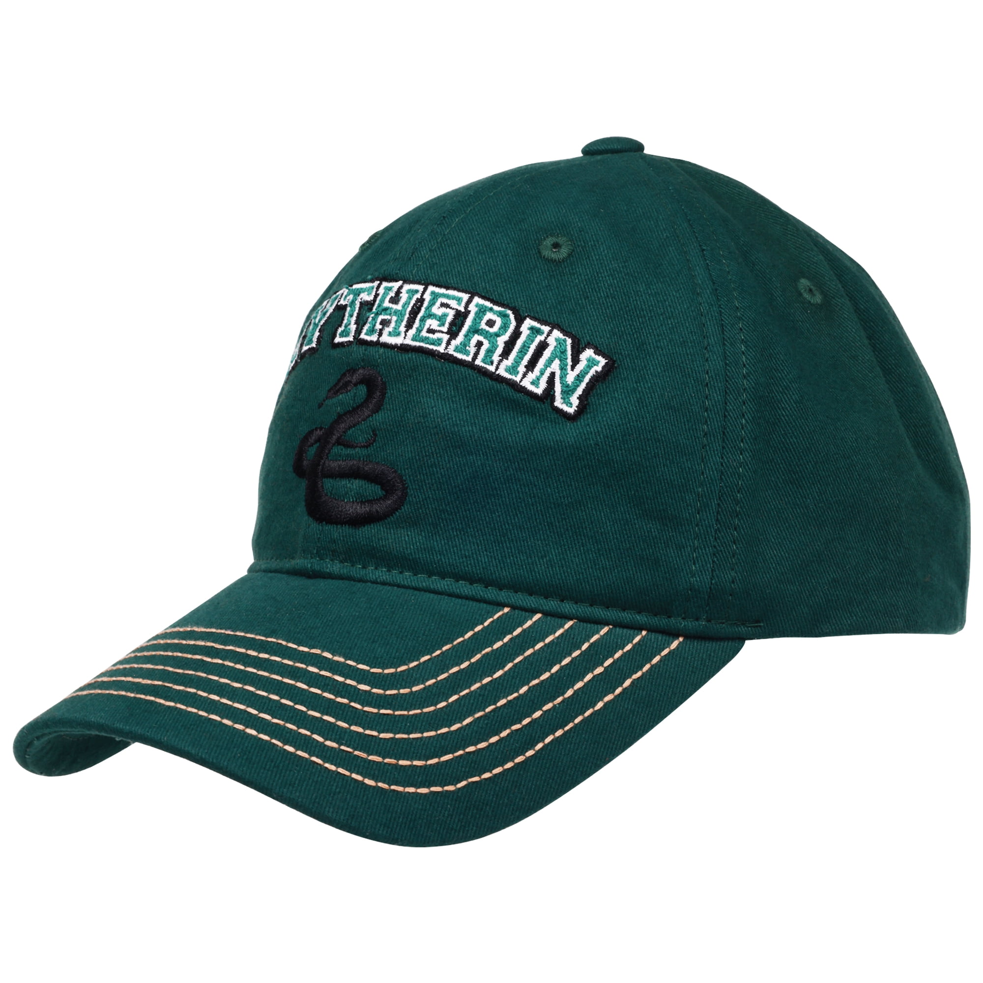 Harry Potter Baseball Cap, Slytherin Dad Hat with Curved Brim, Green, One Size