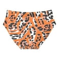 thumbnail image 2 of Women's Underwear Orange Leopard Print Hipster Panties Underwear for women, Small, 2 of 9