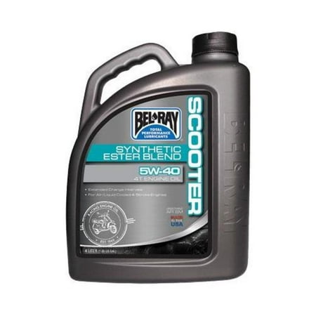 - Bel-Ray 99429-B4LW Scooter Synthetic Ester Blend 4T Engine Oil - 5W40 - 4L.