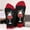#1 Red, variant on Luxalzxs Funny Christmas Socks for Men/Women, Holiday Socks Wine Glass Snowman Print Cotton Socks, Christmas Gifts