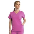 thumbnail image 2 of Maevn Pure Women's Modern V-Neck Top & Modern Yoga Pant Scrub Set, 2 of 5