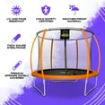 thumbnail image 4 of Machrus Moxie Pumpkin-Shaped Outdoor Trampoline Set with Premium Top-Ring Frame Safety Enclosure, 10 FT - Orange, 4 of 6