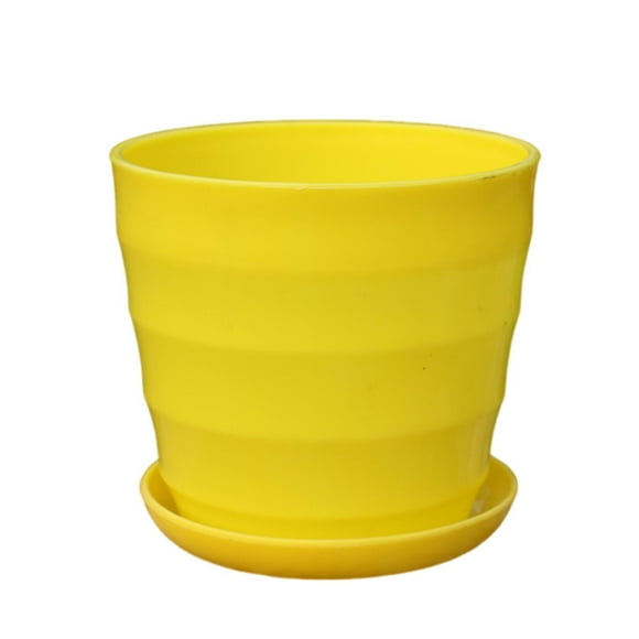 E Oversized Wavy Plastic Flower Pot Succulent Planter 19Cm Diameter Home Decor Durable Indoor Outdoor Gardening #4AJ14