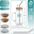thumbnail image 5 of Glass Cups for Iced Coffee, 24Oz Mason Jar with Lid and Straw, Mason Jar Coffee, 5 of 9
