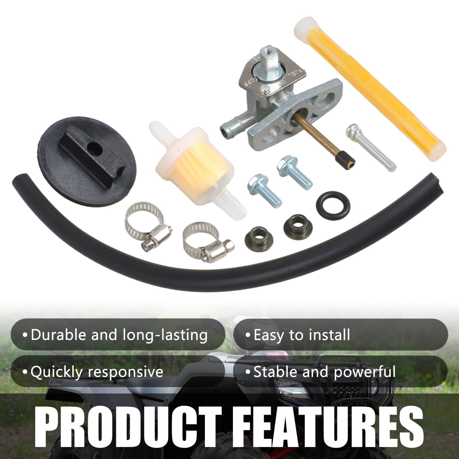 Gas Fuel Valve Petcock & Line Hose Tube for Honda Sportrax 400 TRX400EX 1999-08
