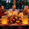 thumbnail image 5 of 10 Pack Hollow Paper Luminaria Bags 10x6 Inch, Christmas Thanksgiving Halloween Cutout Candle Bags for Outdoor Walkway Yard Pathway Holiday Decor, 5 of 6