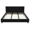 thumbnail image 4 of DHP Rose Tufted Upholstered Platform Bed Frame, King, Black Linen, 4 of 18
