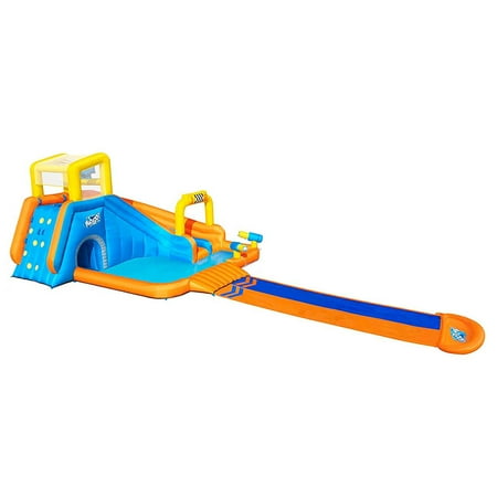 H2OGO! Splashtona Raceway Kids Inflatable Backyard Water Play Park with Slide