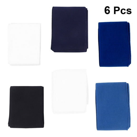 Clispeed 6Pcs Two Way Stretch Elastic Knitted Fabric for Waistbands Collars and More