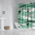 thumbnail image 3 of Shark Shower Curtain - Tropical Marine Life print Art, Water-Resistant Washable Fabric Bathroom Set with 12 Hooks,72x84in, 3 of 5