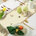 thumbnail image 5 of Easter Bunny Table Runner 13x72 Inch Brown Rabbits Eggs Leaves Spring Seasonal Holiday Kitchen Dining Table Decoration for Indoor Outdoor Home Party Decor, 5 of 6