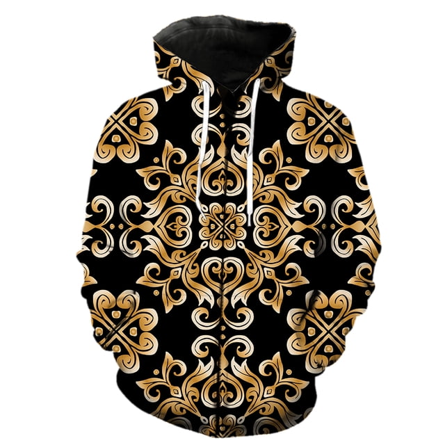 Sudadera con capucha estilo europeo retro con cremallera para hombre, genial, gran oferta 2024, unisex, con estampado 3D, estilo hip hop, moda de primavera, sudaderas informales para adolescentes.