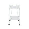 thumbnail image 4 of Linon Mia Metal and Mirrored Mid Century 2 Level Rolling Bar Cart in White, 4 of 16