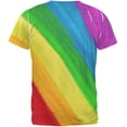 thumbnail image 2 of LGBTQ Rainbow Pride Crayon Flag All Over Mens T Shirt, 2 of 2
