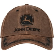 Men's Top of the World Brown John Deere Classic Oil Skin Adjustable Hat - OSFA