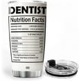 thumbnail image 3 of Dentist Nutrition Facts Tumbler With Lid 20oz Dental Gifts For Coworkers Dentist Assistants Stainless Steel Cup Dentistry Mug Medical Themed Gift For Dentists Oral Hygienists, 3 of 6