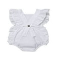 thumbnail image 2 of Baby Girl Ruffle Solid Romper Outfit Clothes, 2 of 4