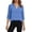 Blue Shirts, variant on CAIVO Women Casual Loose Fit Plus Size Solid Color Blouse Shirt Comfortable Wear Soft Summer Back To School Tops