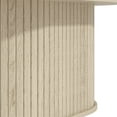 thumbnail image 5 of STYLIVIA Fluted Oblong Coffee Table Modern Pedestal Base Oslo Oak 31" W x 21.7" D x 14.9" H, 5 of 13