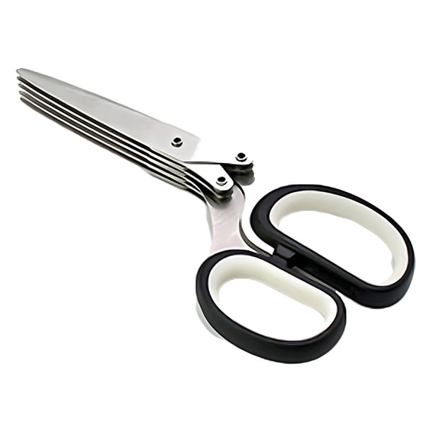 Billuyoard Tijeras multicapa de acero inoxidable ABS para cortar eficientemente la cocina, cortador de cocina multiusos Cocina y Comedor En blanco y negro
