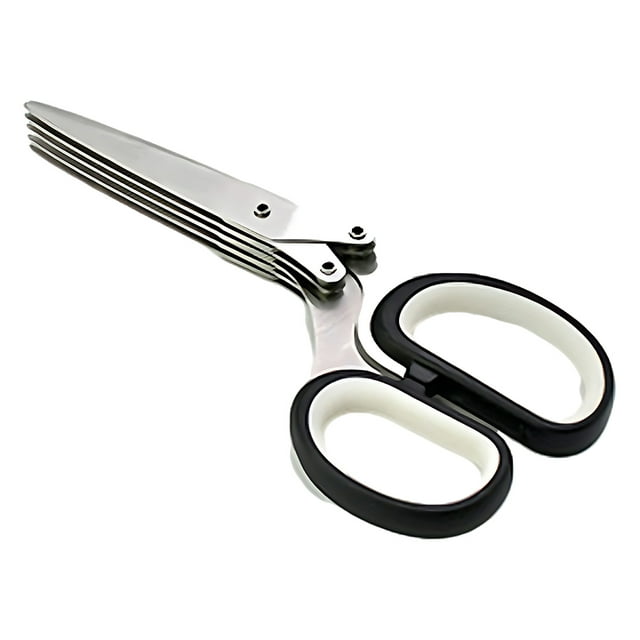 Matsuzay Cortador de cocina de acero inoxidable con agarre cómodo para diversos usos, tijeras de cocina para verduras Cocina y Comedor En blanco y negro
