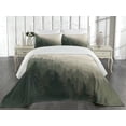 thumbnail image 2 of Ambesonne Forest Quilted Coverlet 3 Pcs, Scandinavian Nature, King Size, Cream Tan Dark Green, 2 of 4