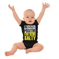 thumbnail image 3 of Tested Positive For Being Salty Joke Romper Boys or Girls Infant Baby Brisco Brands NB, 3 of 7