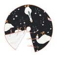 thumbnail image 3 of Salouo Fashionable Goose Christmas Tree Skirt 30" Farmhouse Christmas Decorations Snowman Xmas Tree Skirt Tree Mat for Holiday Party Decor, 3 of 8