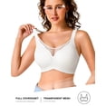 thumbnail image 5 of A AGROSTE Womens Wireless Bras V Mesh Comfortable Supportive Bralette Push UP Tshirt Bra No Underwire Seamless Full Coverage, 5 of 10