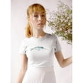 thumbnail image 2 of Cetacea Narwhal T-Shirt Women -June Erica Vess Designs, Female x-Large, 2 of 4