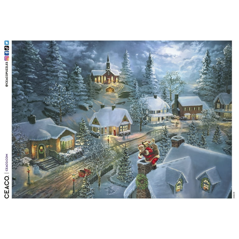 Ceaco - Thomas Kinkade - Christmas - Santa's Silent Night
