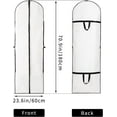 thumbnail image 2 of MAILINI 2PCS  Dress Garment Bag with Zipper, Hanging Garment Bag Waterproof Hanging Clothes Bag with Handles, Wedding Dress Covers Suit Bags for Travel Closet Storage (24x71 Inch), 2 of 7