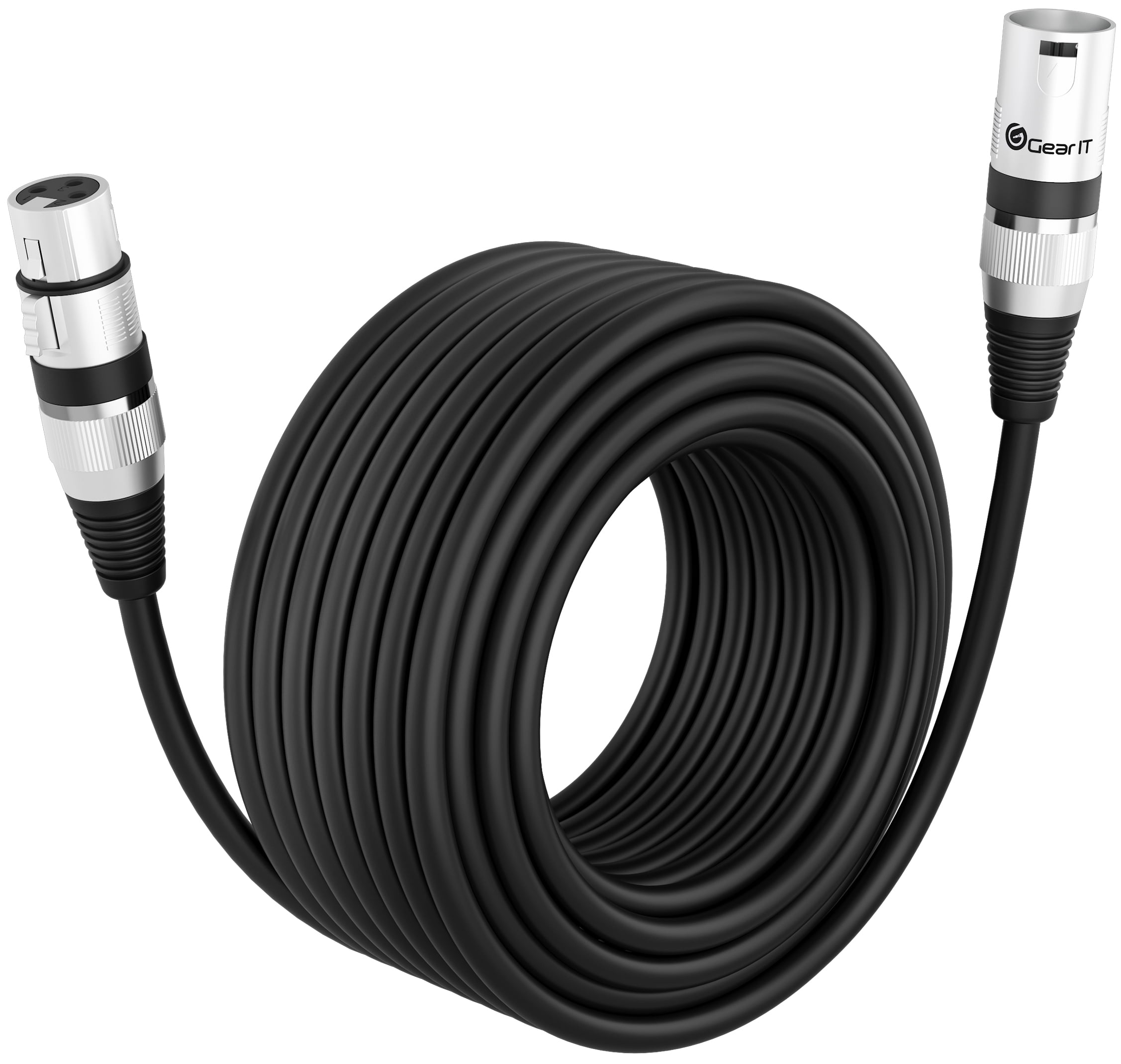 Gearit XLR to XLR Microphone Cable (50 Feet) XLR Male to Female Mic Cable 3Pin Balanced