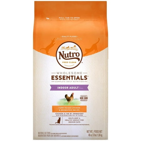 Nutro Wholesome Essentials Indoor Adult Farm Raised Chicken and Brown Rice Dry Cat Food 14-lb
