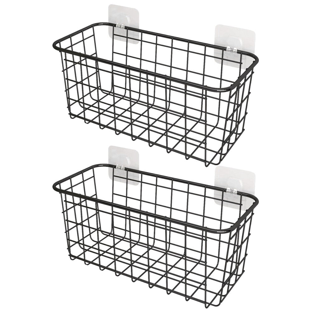 NUOLUX 1 Set Wall Storage Metal Hanging Basket Hanging Kitchen Basket