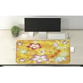 thumbnail image 2 of Floral Computer Mouse Pad, Abstract Graphic Flowers Daisies Vibrant Colors Cheerful Spring Nature Illustration, Rectangle Non-Slip Rubber Mousepad X-Large, 35" x 15", Multicolor, by Ambesonne, 2 of 2