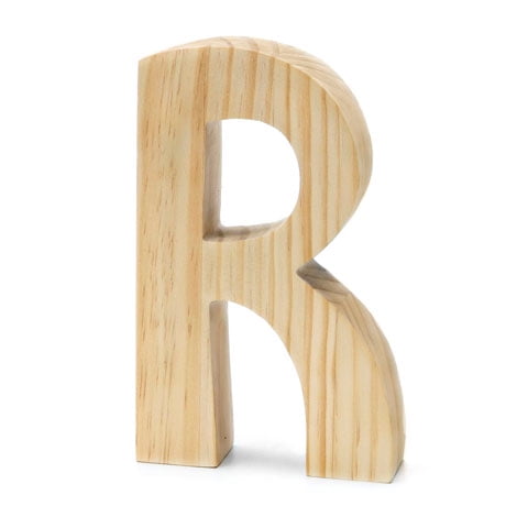 Unfinished Chunky Wood Letter R 8 Inches Walmart Com Walmart Com