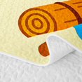 thumbnail image 5 of Manfei Adventure RV Accessories Quilt King 3 Pieces,Cartoon Squirrel Duck King Coverlet Set,Light Yellow Orange,1 Bedspread and 2 Pillowcases, 5 of 7