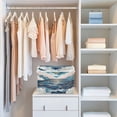 thumbnail image 4 of Yayeee Collapsible Cube Storage Bin with Lid Fabric Closet Decorative Basket with Handles, Rolling Waves, 4 of 7