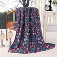 thumbnail image 2 of Pioneer Flower Floral Print Pattern Blanket,Comfortable Soft Lamb Wool Throw Blanket,All Season,Warm Lightweight Blankets for Sofa Bed Couch Living Room Chair,40"x50", 2 of 4