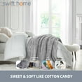 thumbnail image 2 of Swift Home Oversized 60" x 70" Extra-Fluffy High Pile Cotton Candy Soft Faux Fur Throw Blanket, 2 of 6