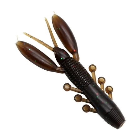 10-Pieces Crawfish Bass Lures Soft Plastic Bait with Durable TPE Lifelike Shrimp Crayfish Swim Bait for Freshwater and Saltwater Weedless Fishing Lures 3 5/8oz
