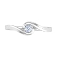 thumbnail image 3 of 1/5 Carat Channel Set Diamond Solitaire Engagement Ring Band in 14K White Gold (Ring Size 5.75), 3 of 5