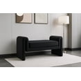 thumbnail image 2 of Meridian Furniture Banc en Velours Noir Stylet, 2 of 7