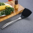 thumbnail image 3 of ziyahi Solid Turner Silicone Cooking Spatula Stainless Handle Heat Resistant Kitchen Utensil, Solid Turner, 3 of 7
