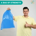 thumbnail image 2 of Plastic Mill 12-16 Gallon Blue Garbage Bag,1.2 MIL,24x31,250/Case, 2 of 6