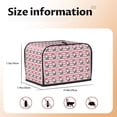thumbnail image 4 of Toaster Covers 2 Slice, Wave Cute French Bulldog Pink Waterproof Bread Machine Cover Fits for Standard 2 Slice Toasters, Home Decor Toaster Protection with Hanging Rope, 4 of 7